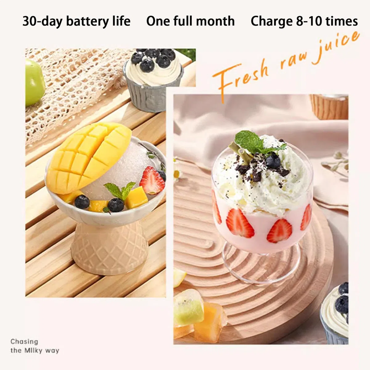 Mini Frullatore Per Smoothies Elettrico, Mixer smoothies Maker Spremiagrumi Portatile 380 Ml, Con 6 Coltelli In Acciaio Inox, Con Bicchiere Di Miscelazione USB Per Frullati E Succhi Di Frutta