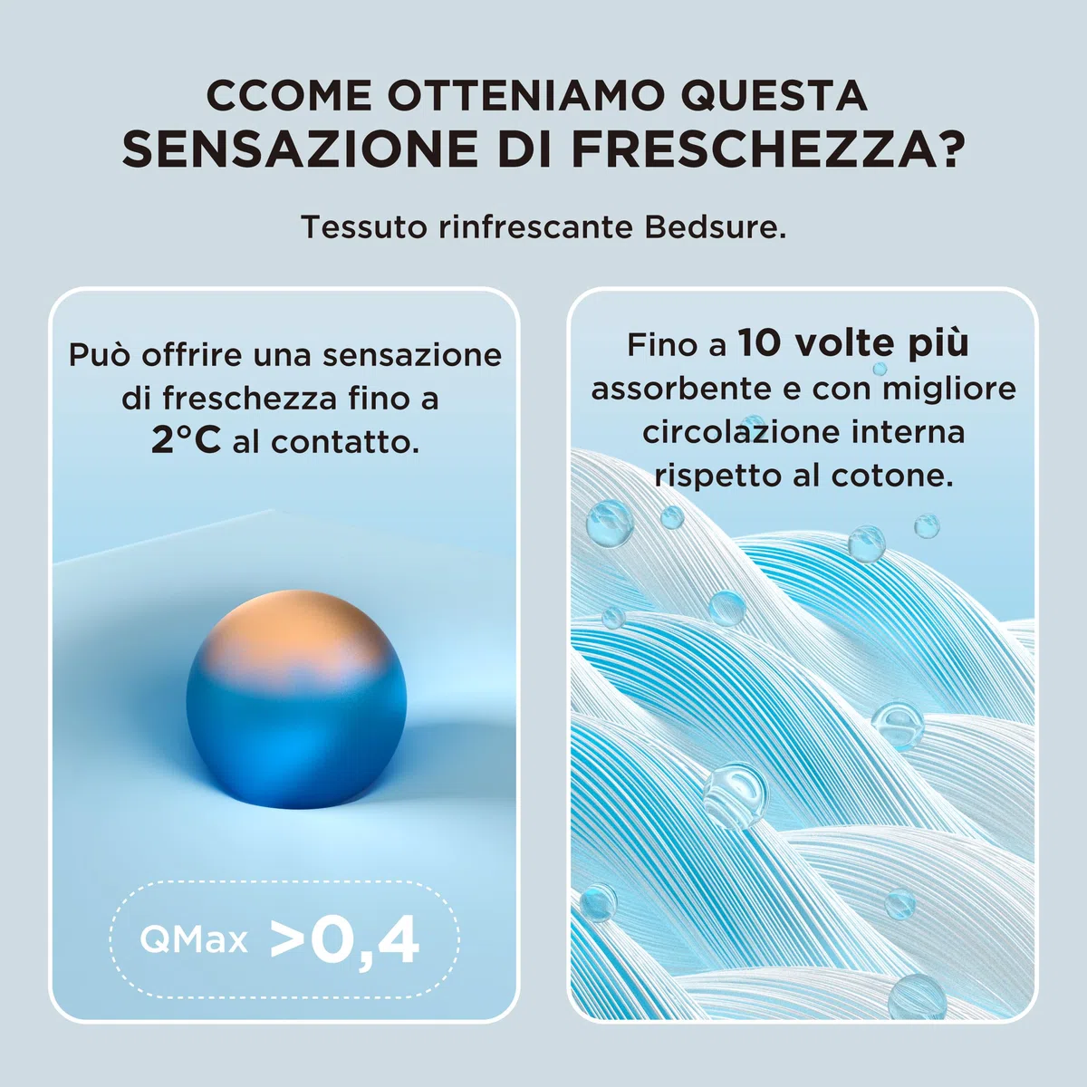 Bedsure Coperta Rinfrescante Fresca – Bifacciale Coperta Estiva con Fibre Arc-Chill Q-Max >0.4, Leggera e Traspirante, Coperta Fresca per Chi Soffre il Caldo e Sudorazione Notturna, 240x220 cm, Verde