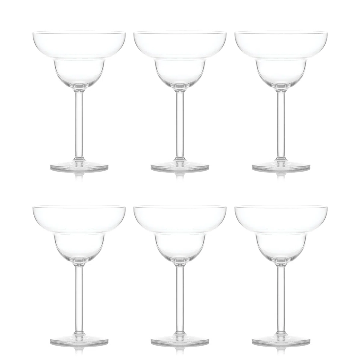 Bodum 11929-10SSA OKTETT 4 Bicchieri da Margarita in plastica Resistente, 0,25 Litri