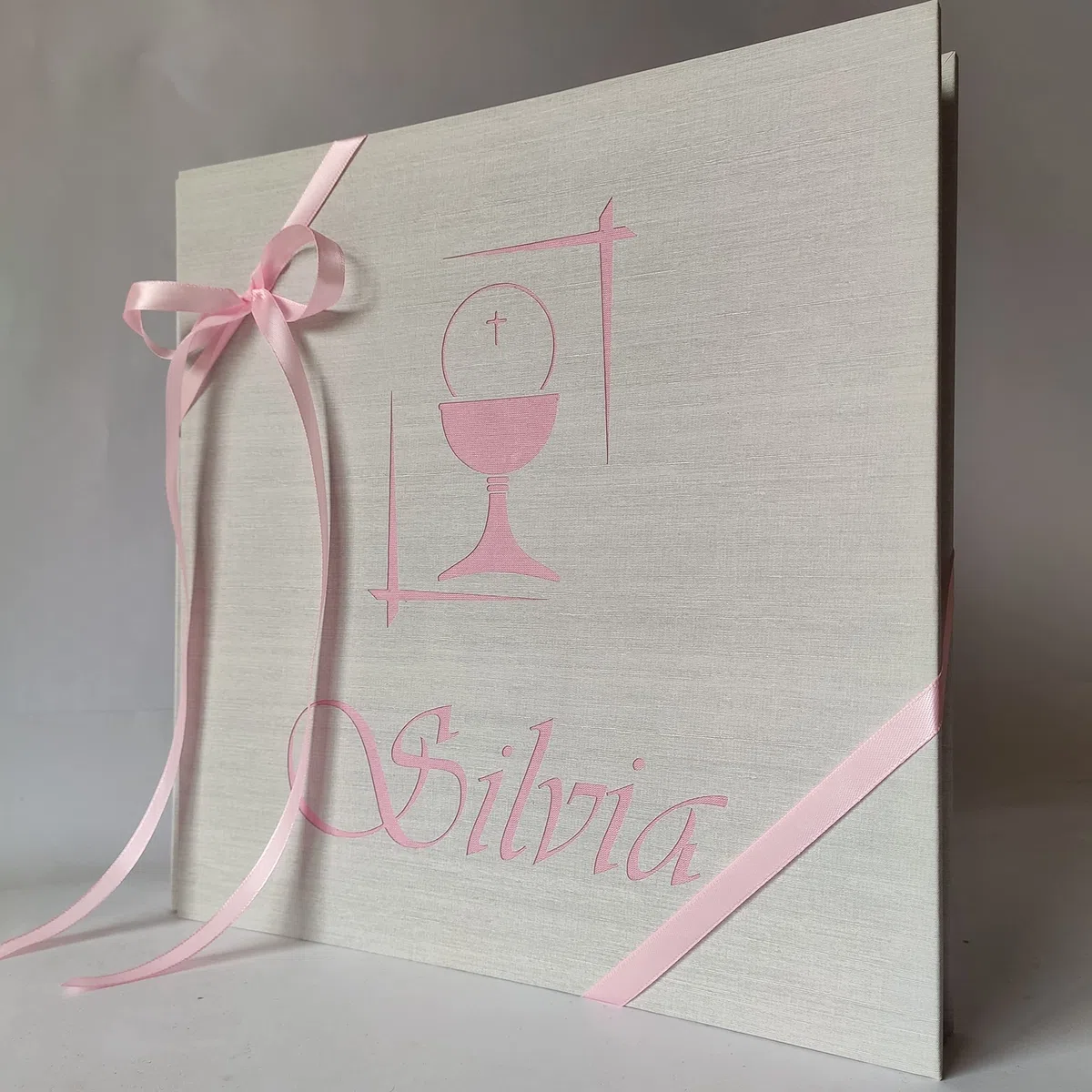Album fotografico prima comunione cerimonia con nome e calice inciso personalizzabile a tua scelta regalo originale PRIMA COMUNIONE-CRESIMA