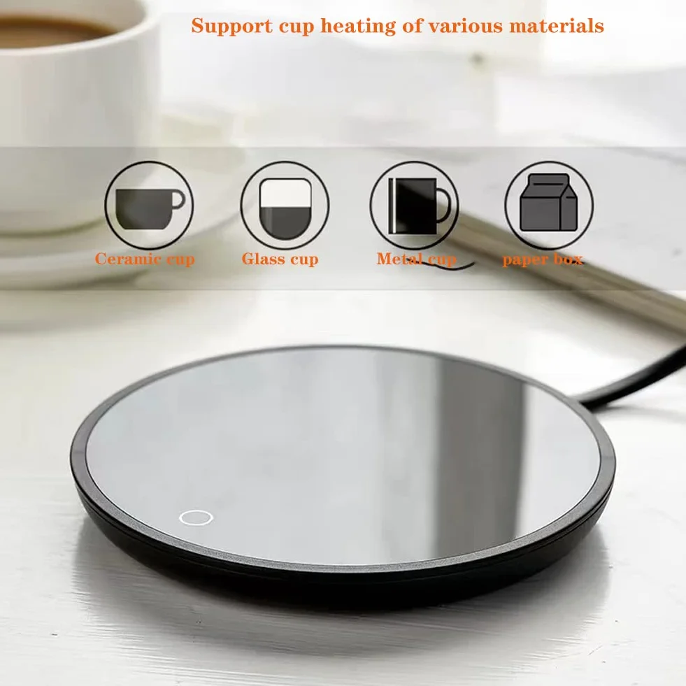 Scaldatazze caffè Scalda caffè intelligente 220 V 18 W Bevande Elettrico Riscaldamento Touchscreen da ufficio Tazza da caffè Riscaldatore elegante impermeabile con spegnimento automatico