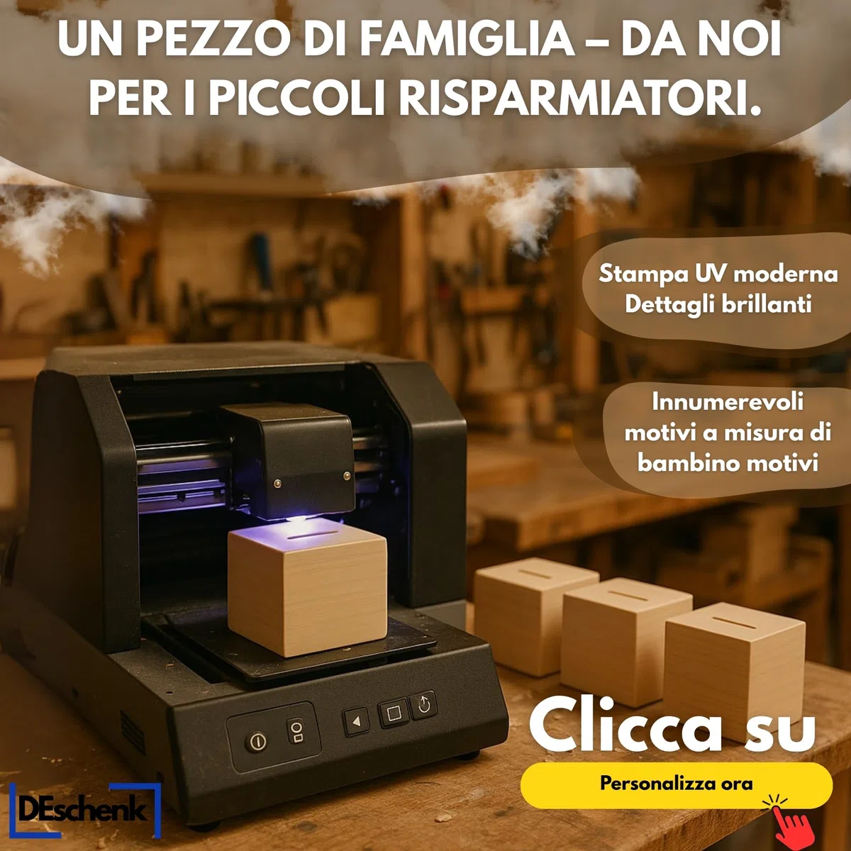 Salvadanaio In Legno Personalizzabile per Banconote E Monete, Con Il Nome Desiderato - Libro Risparmio Soldi Unico - Libretto Risparmio Soldi (Elefante)