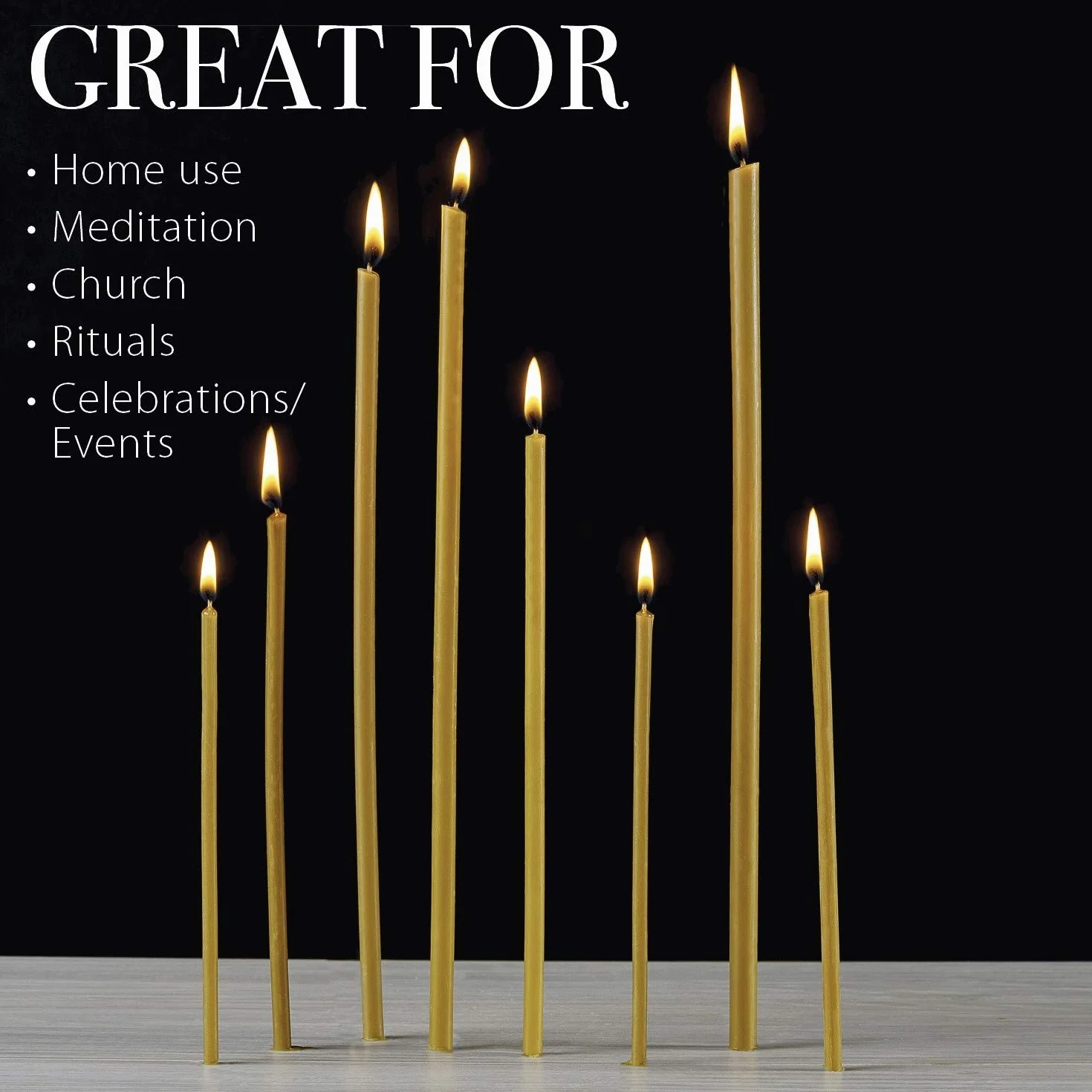 Danilovo Candele Profumate in Pura Cera d’Api – Candele Chiesa Ortodossa per Preghiere, Natale, Lunghe, Morbide, N20, Altezza 30,5 centimetri, 75 pz