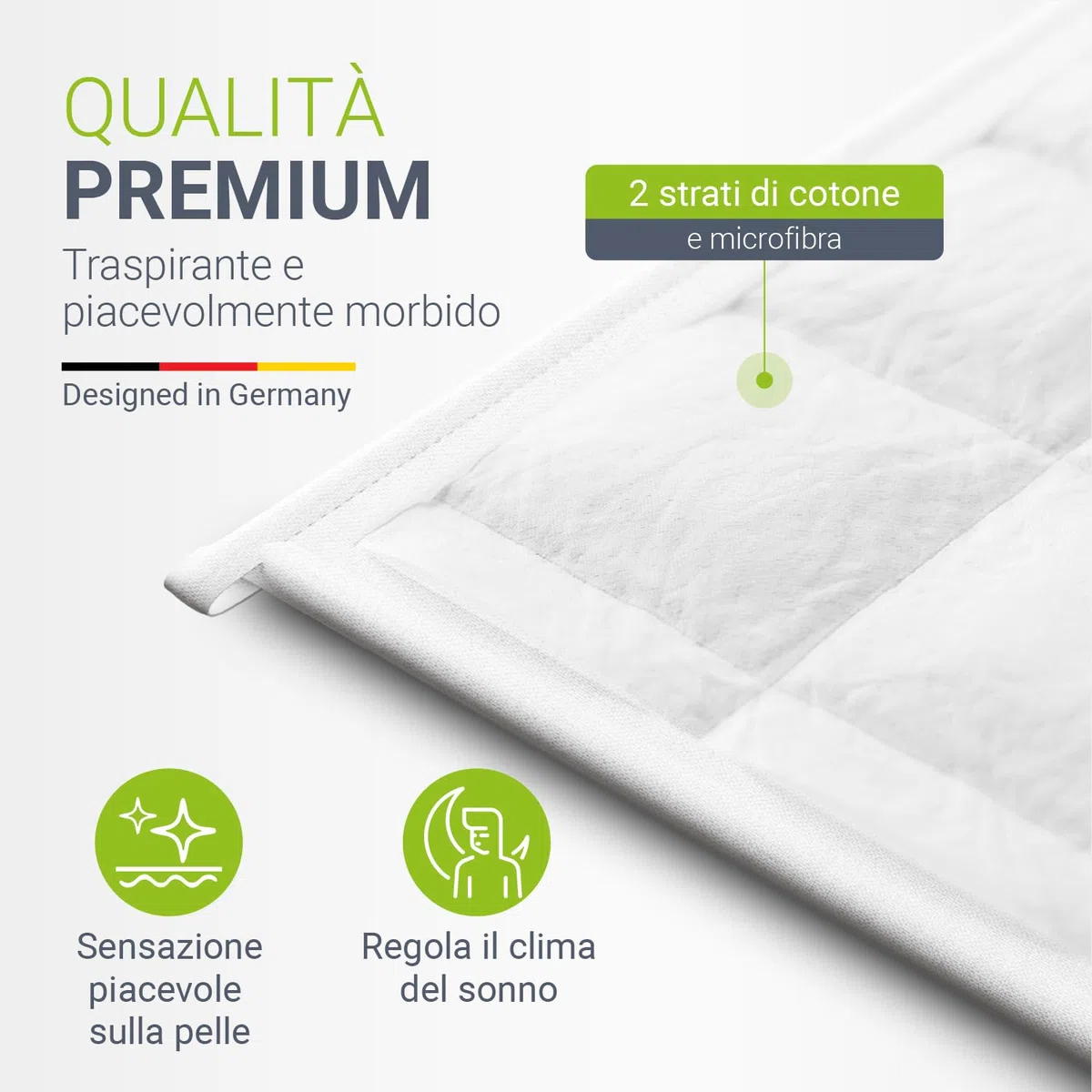 Juskys Coperta ponderata 135x200 – Anti-stress terapeutica con perle di vetro – cotone e microfibra – per adulti con disturbi del sonno – 5 kg