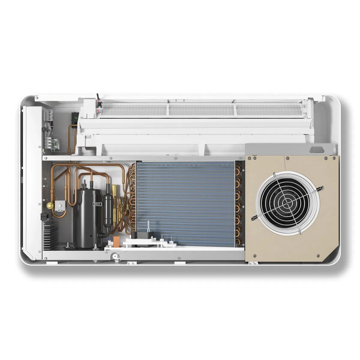 Olimpia Splendid Climatizzatore Inverter Monoblocco Unico Evo 30 HP Evan senza Unità Esterna, Versione con Pompa di Calore, Funzione Caldo/Freddo, Telecomando e WiFi - 02525