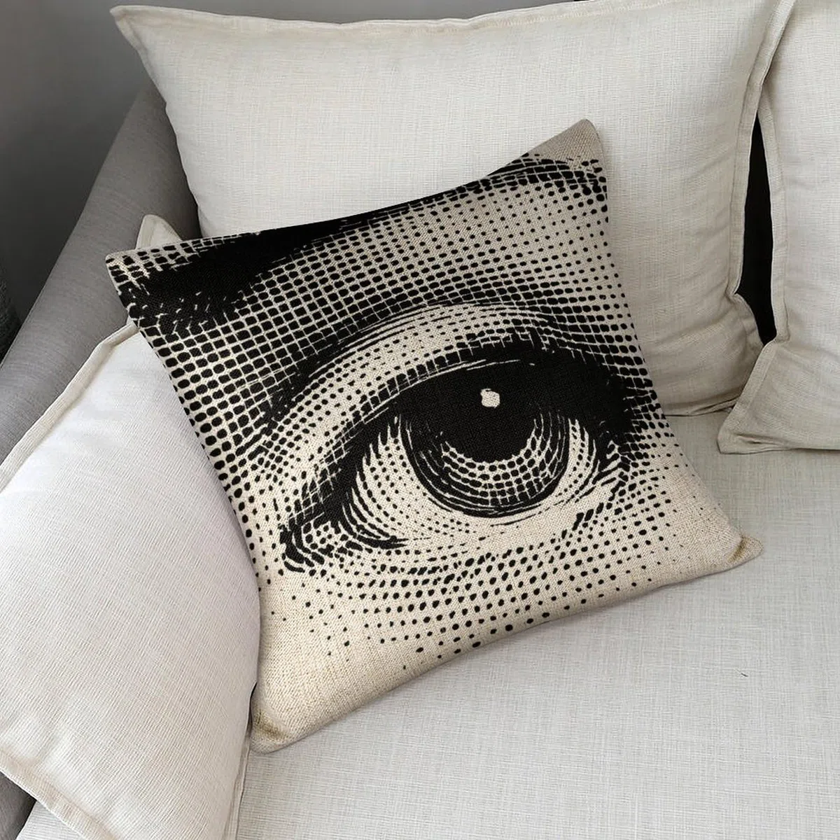 Lina Cavalieri Federa Per Cuscino in Cotone E Lino, Fodera Per Cuscino Decorativa Arte Quadrata Personalizzata 18X18 Pollici(45X45cm) 18"x18"style-4