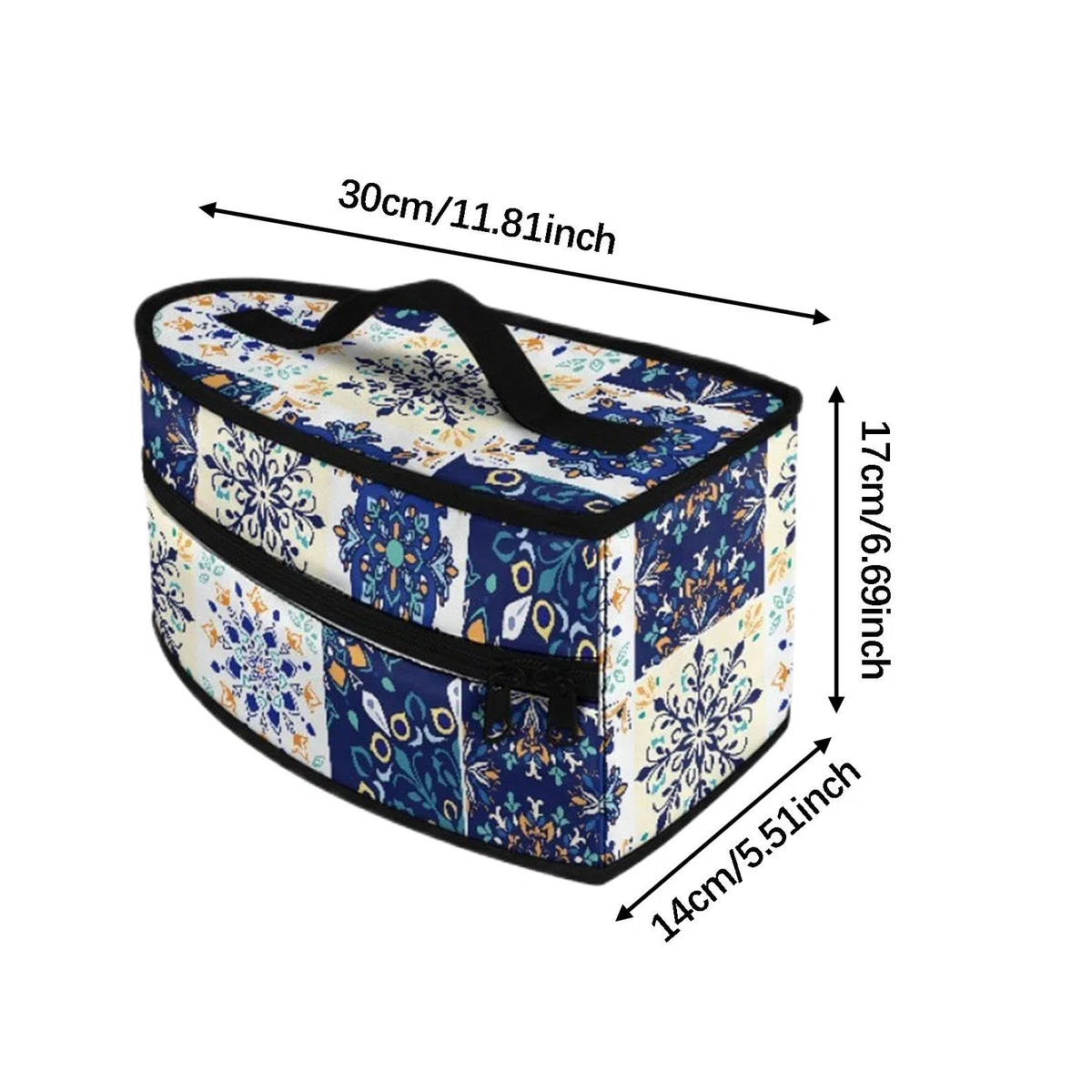 Borsa porta ferro da stiro, pratica e compatta, con manico, per viaggi d'affari, vacanze, Blu E Bianco