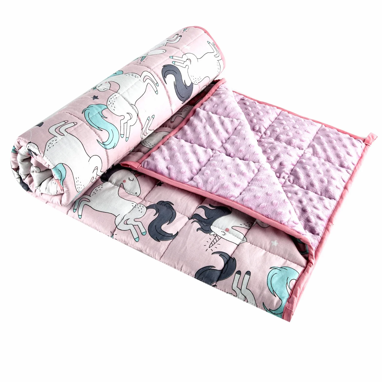 Sleepymoon Coperta pesante, coperta terapeutica, coperta pesante, per alleviare lo stress e l'ansia, coperta pesante, coperta ponderata (rosa, 100 x 150 cm, 4 kg)