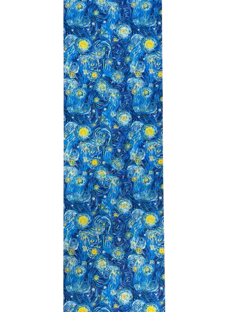 LaVelahome Tappeto Cucina Artistico Lavabile Antiscivolo – Passatoia Design Moderno Ispirato all’Arte – Misto Cotone Poliestere Sottile, Fondo PVC (cm_50_x_300, Notte Stellata)