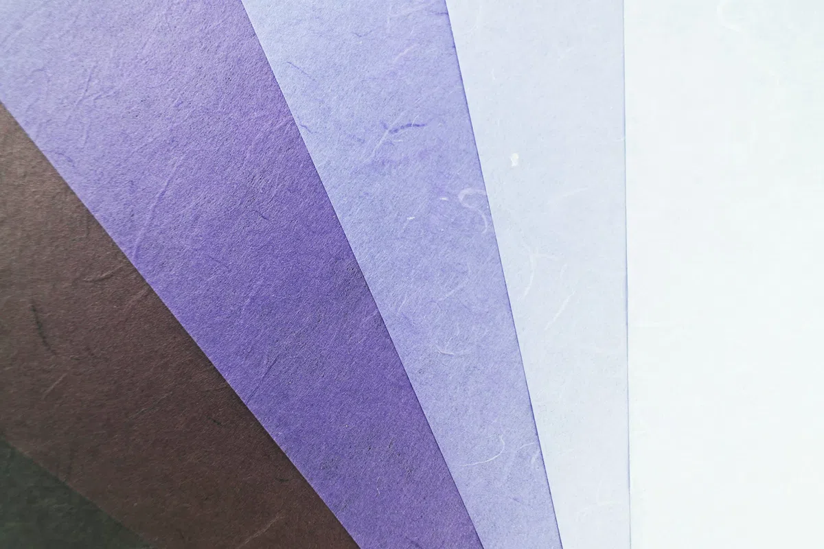 50 fogli di carta di gelso in colori semplici, per origami, design artigianale, carta artistica giapponese Washi, per creazione di biglietti e decoupage (Violet)