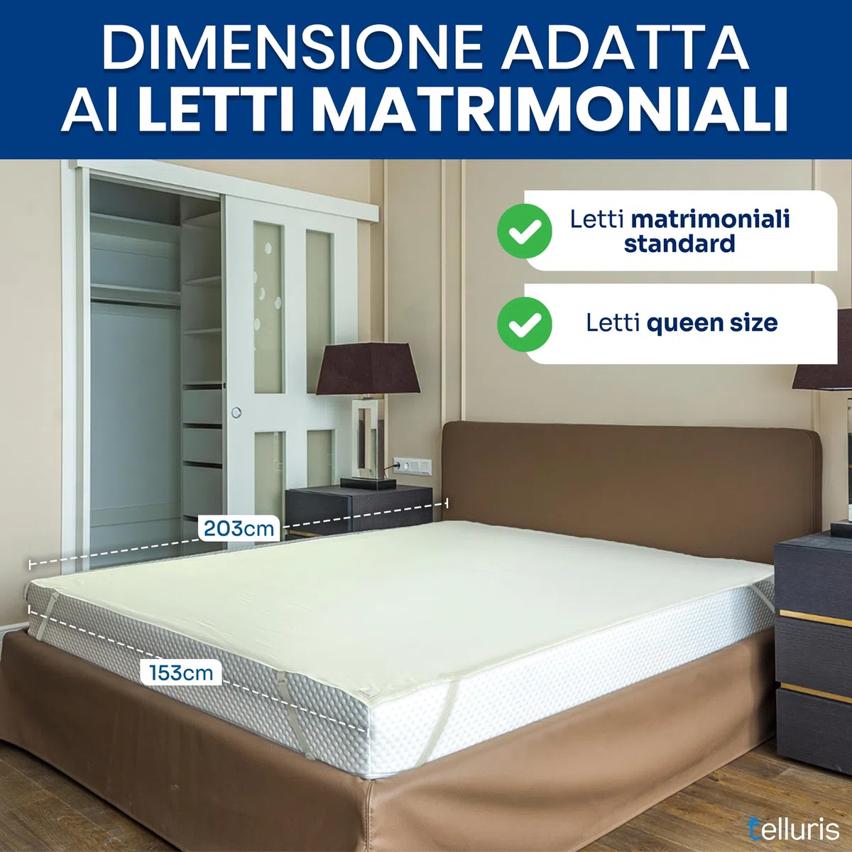 Lenzuolo di Messa a Terra - Materasso Conduttivo in Filo di Rame per Benessere e Ricarica Elettrica - Equilibrio Energetico per Notte di Relax e Riduzione Stress per Uomini e Donne
