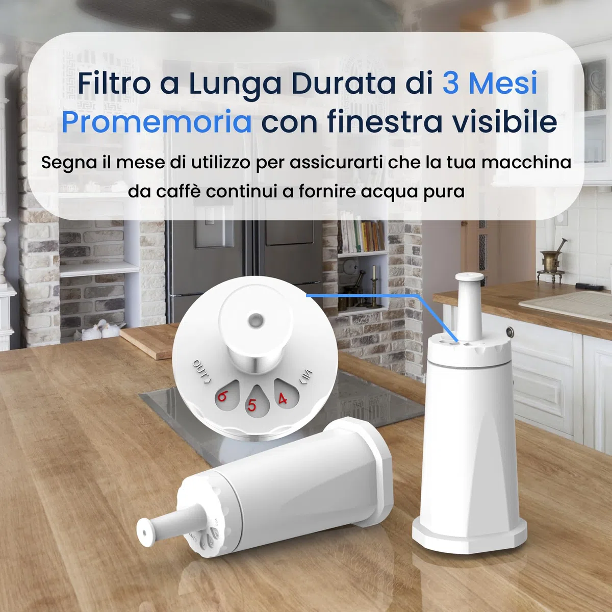 GLACIER FRESH (4 Pezzi) Filtri Acqua Compatibili con Sage® Macchine da Caffè Espresso Barista Pro Express,Oracle,Touch, Barista SES875/876/878/880/980/990/810,TÜV SÜD Certificati