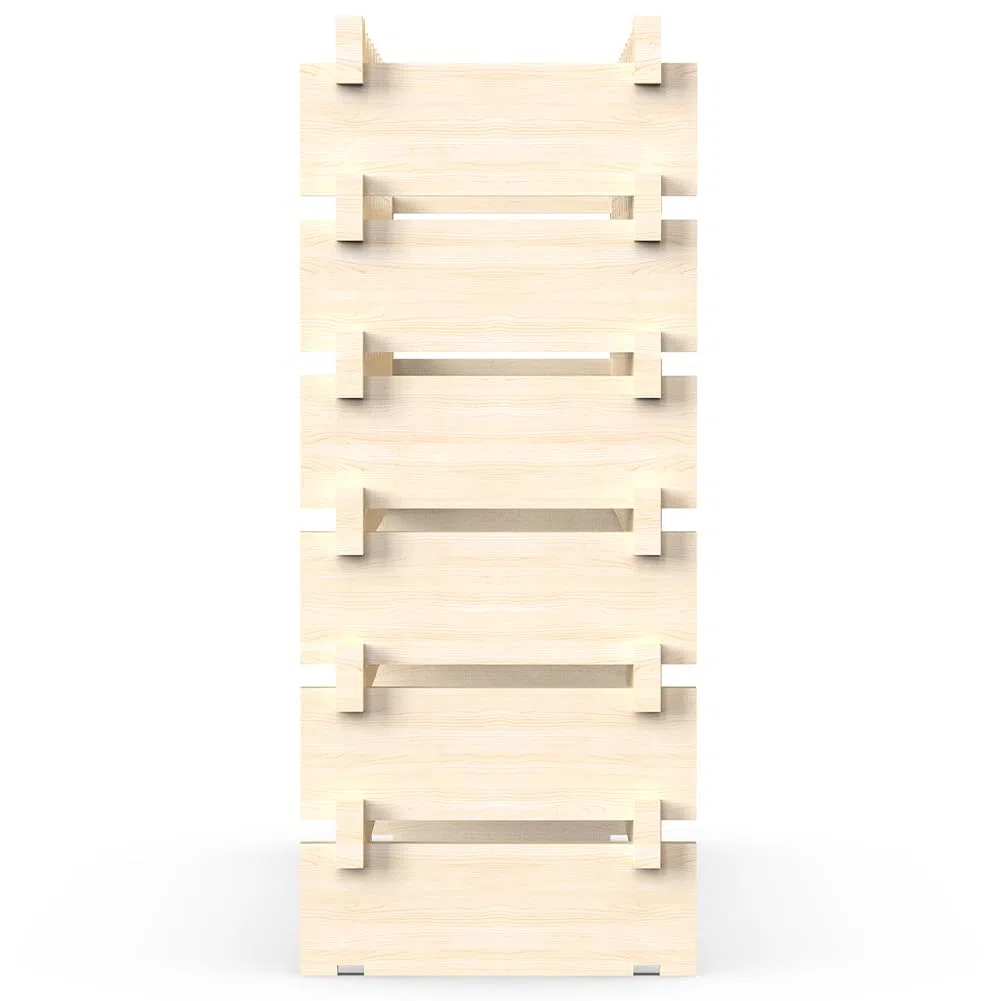BAKAJI Cantinetta Portavino in Legno con 60 Scomparti Porta Bottiglie di Vino, Champagne, Portabottiglie da Terra, Cantina Angolo Bar per Salotto, Cucina, Bistrot, Ristorante 110 x 30 x 80.5 cm