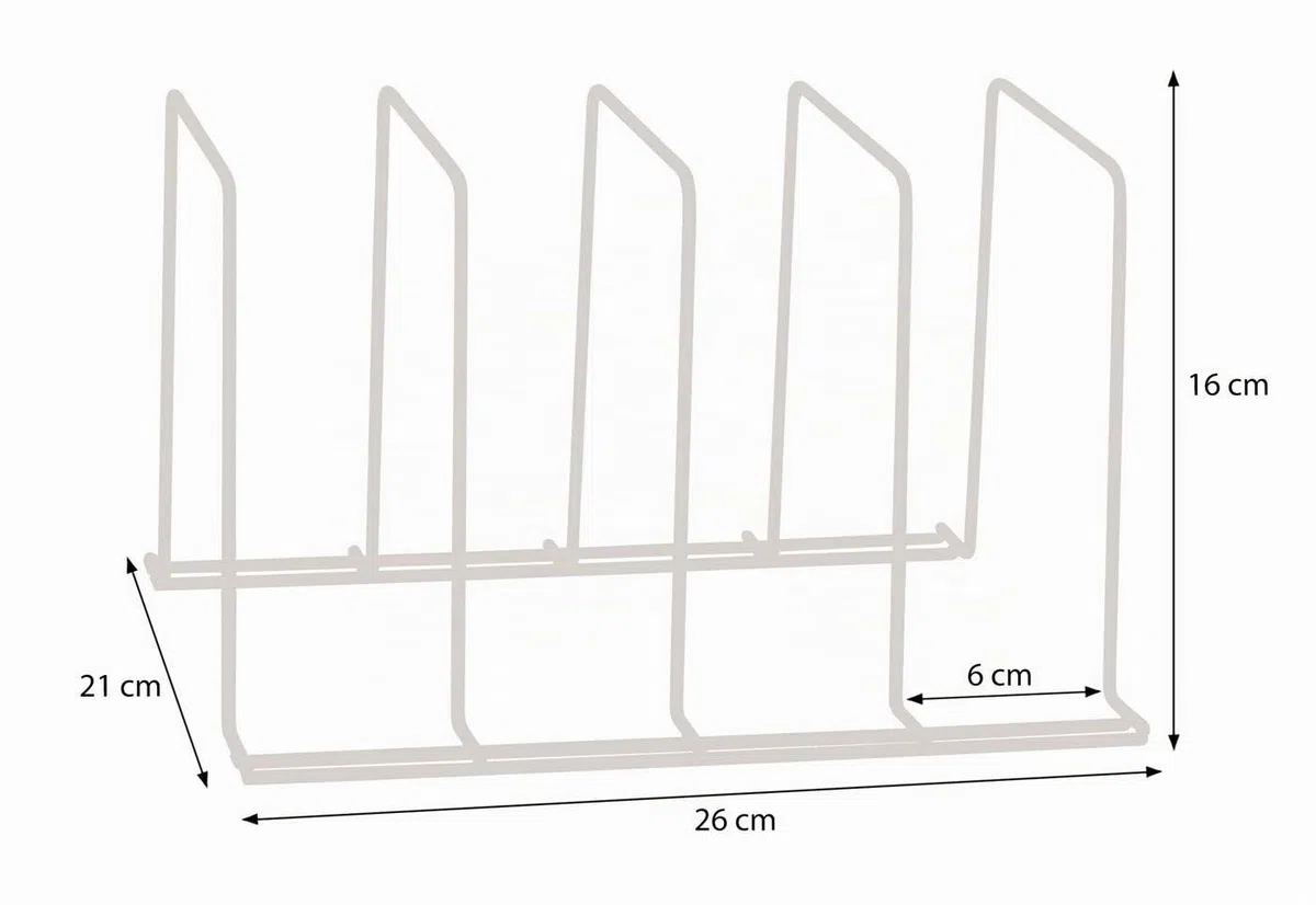 simplywire – Supporto per teglie e taglieri - Rastrelliera per coperchi, pentole e padelle - Organizer per credenze da Cucina – Acciaio Rivestito in plastica Nera