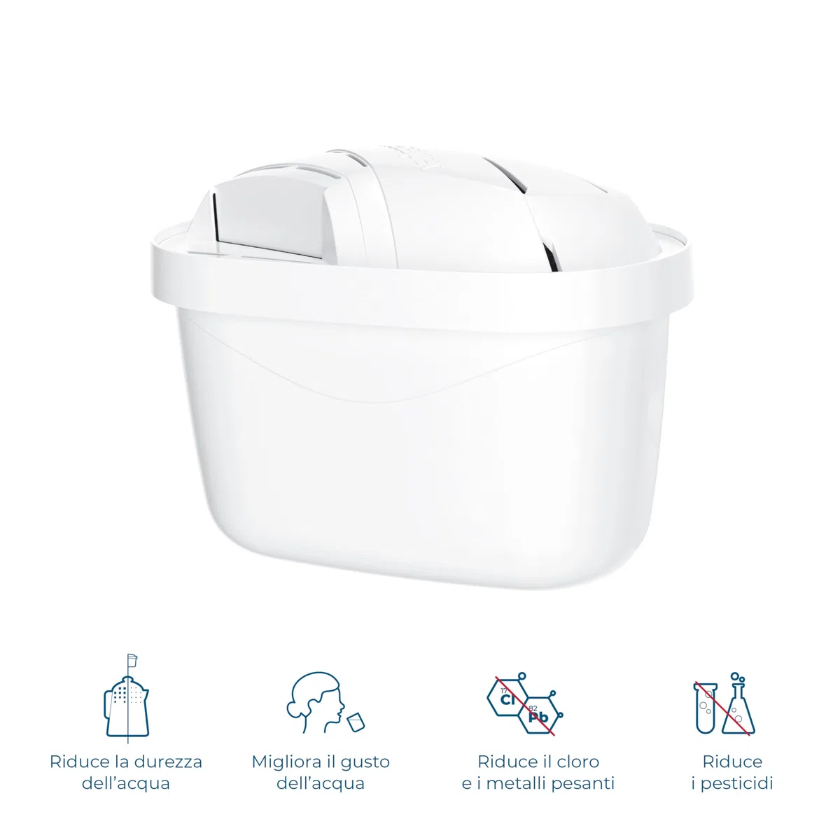 Wessper Cartucce filtranti per brocca, ricambio per cartucce filtranti Brita Maxtra +, filtro a carboni attivi, filtro acqua Brita compatibile per brocca, Dafi e Aquaphor - 6 pezzi