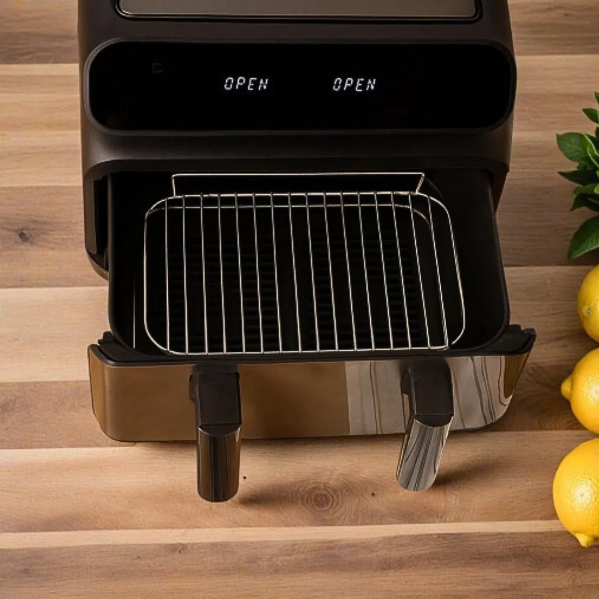 Griglia Air Fryer Doppia Altezza Reversibile, Acciaio Inox S-304, Due Livelli, Compatibile con Cecofry Dual 9000 e Cecofry Advance Window 9 L (29 x 20 cm)