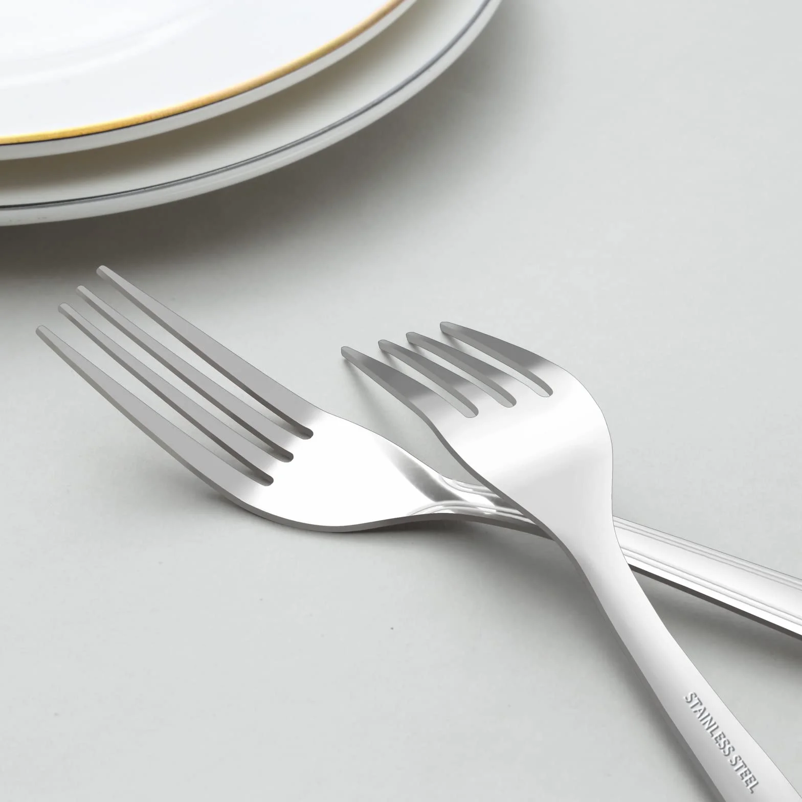 Forchette acciaio inox, Hunnycook 24 pezzi set forchette, forchette per posate adatte per la casa, il ristorante e l'esterno, lavabili in lavastoviglie