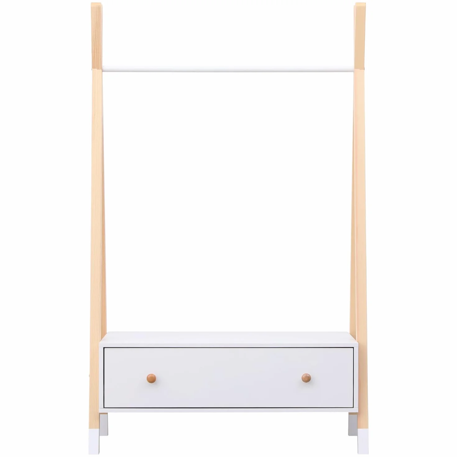 Happy Garden Lou armadio per bambini con cassetto stile scandinavo, appendiabiti