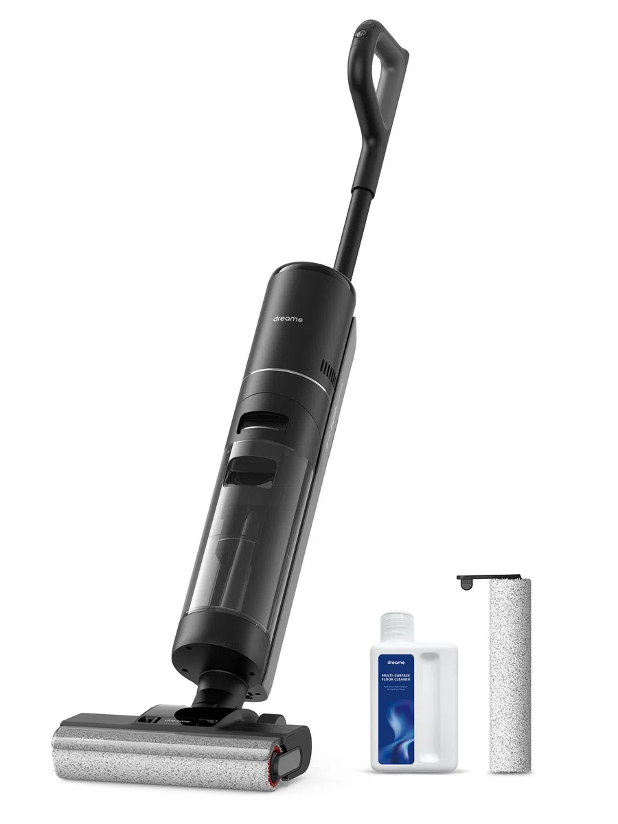 DREAME H12 Pro Aspirapolvere Lavapavimenti Senza Fili, Pulizia Bordi, Autopulente, Asciugatura ad Aria Calda, Serbatoio Acqua 900 ml, 35min Autonomia, Peli Animali Domestici, Pavimenti Duri