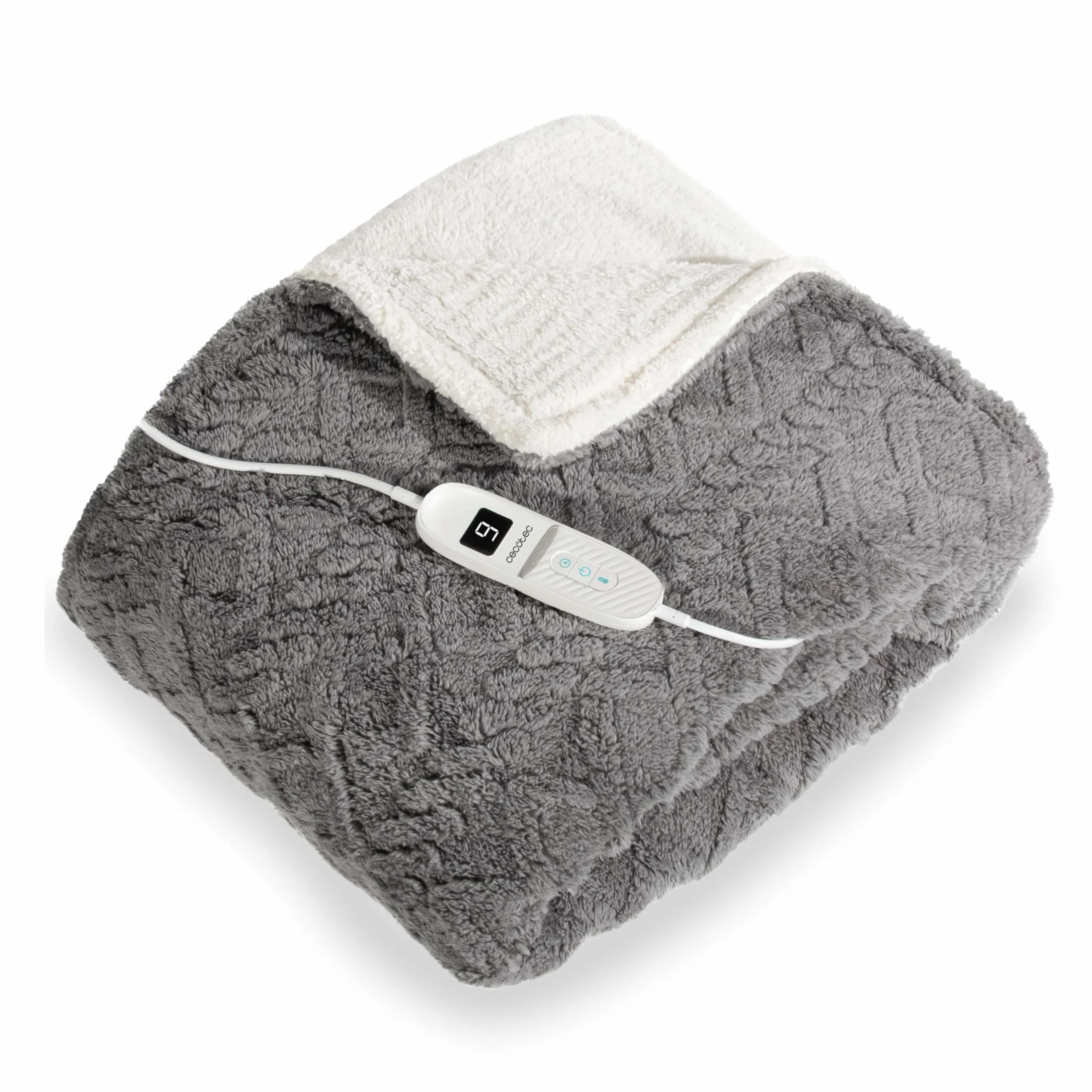 Cecotec Coperta Elettrica Termica HeatConfort ThermalBlanket Sherpa(160 x 130). Coperta Termica con Spegnimento Automatico, 9 Livelli di Temperatura Regolabili e flanella morbida. Calore Comodo