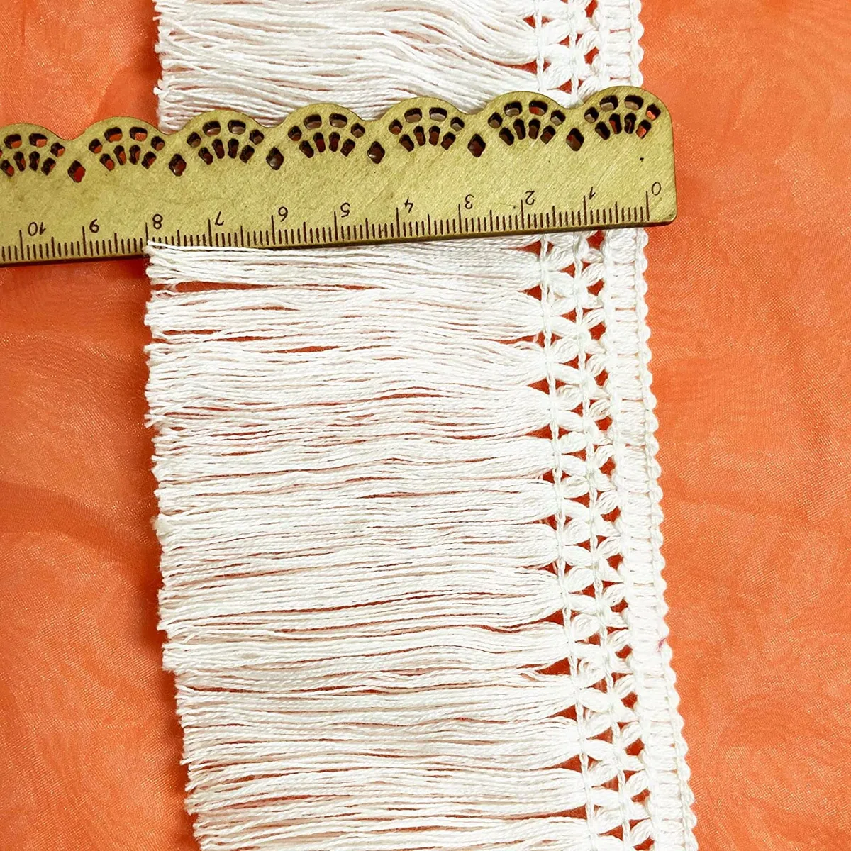 5 yard 8 cm di larghezza in cotone,nappa con frange,accessori fai da te,bordo a frange,nappa in cotone,per accessori per abbigliamento,cucito,artigianato,matrimoni,decorazioni decorazioni,bianco latte
