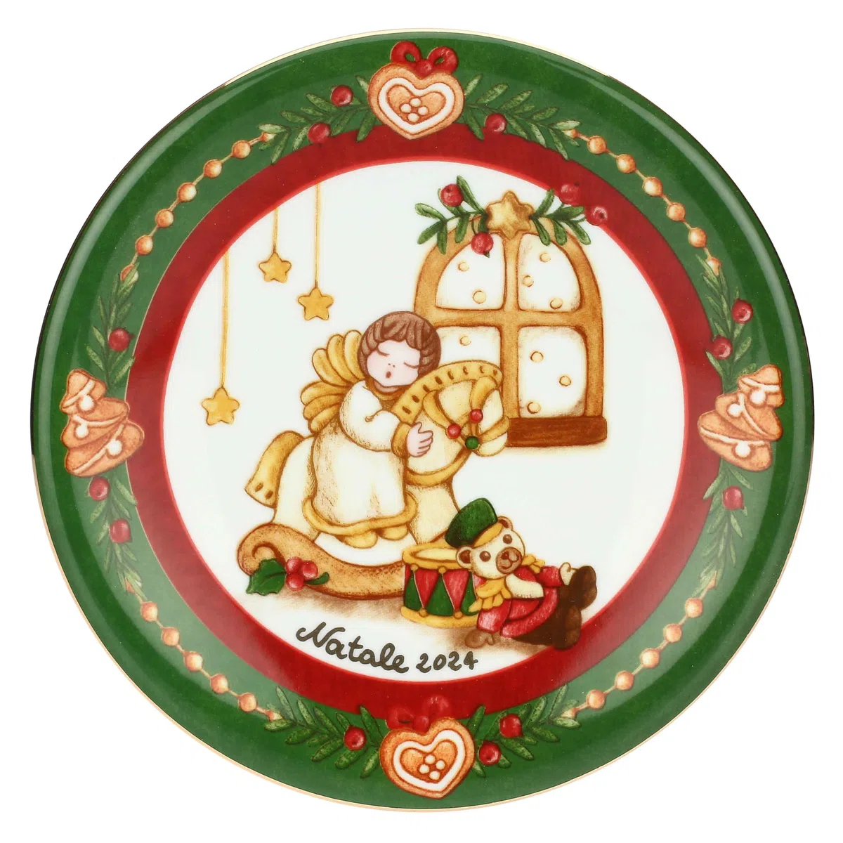 THUN, Piattino Dessert in Porcellana, Collezione Sorprese di Natale, Piattino Dessert Limited Edition 2024 da Collezione, Idea Regalo per Natale, Ø 19,3 cm