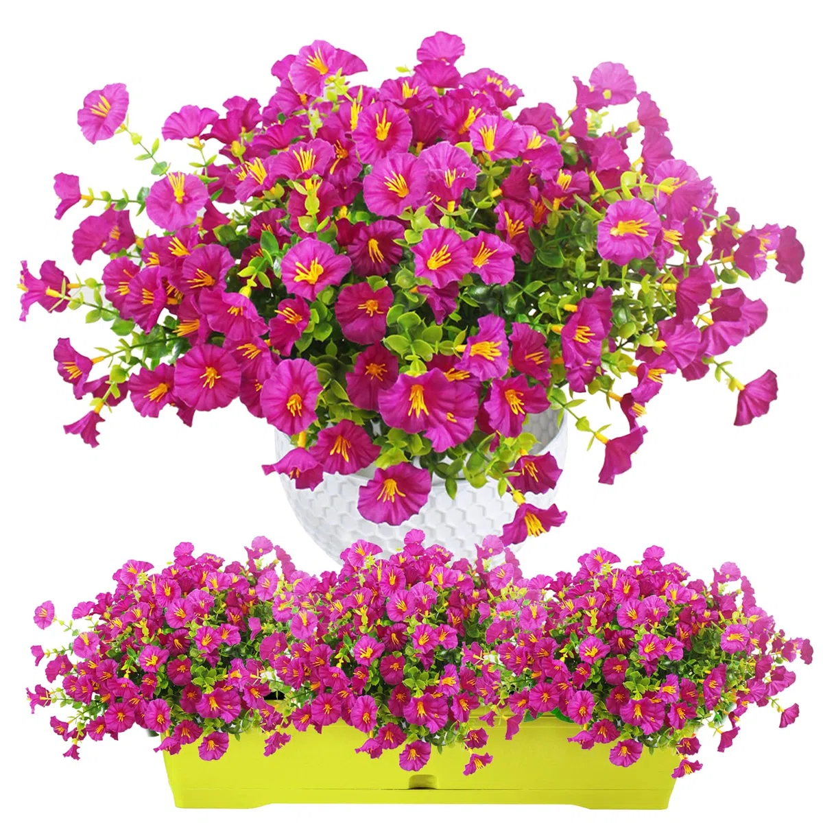 Fiori Finti Fiori Artificiali6 Fasci Di Fiori Artificiali Per Esterni, Piante da Balcone Artificiali, Resistenti Ai Raggi UV, Per Vasi da Balcone, Per Interni Ed Esterni