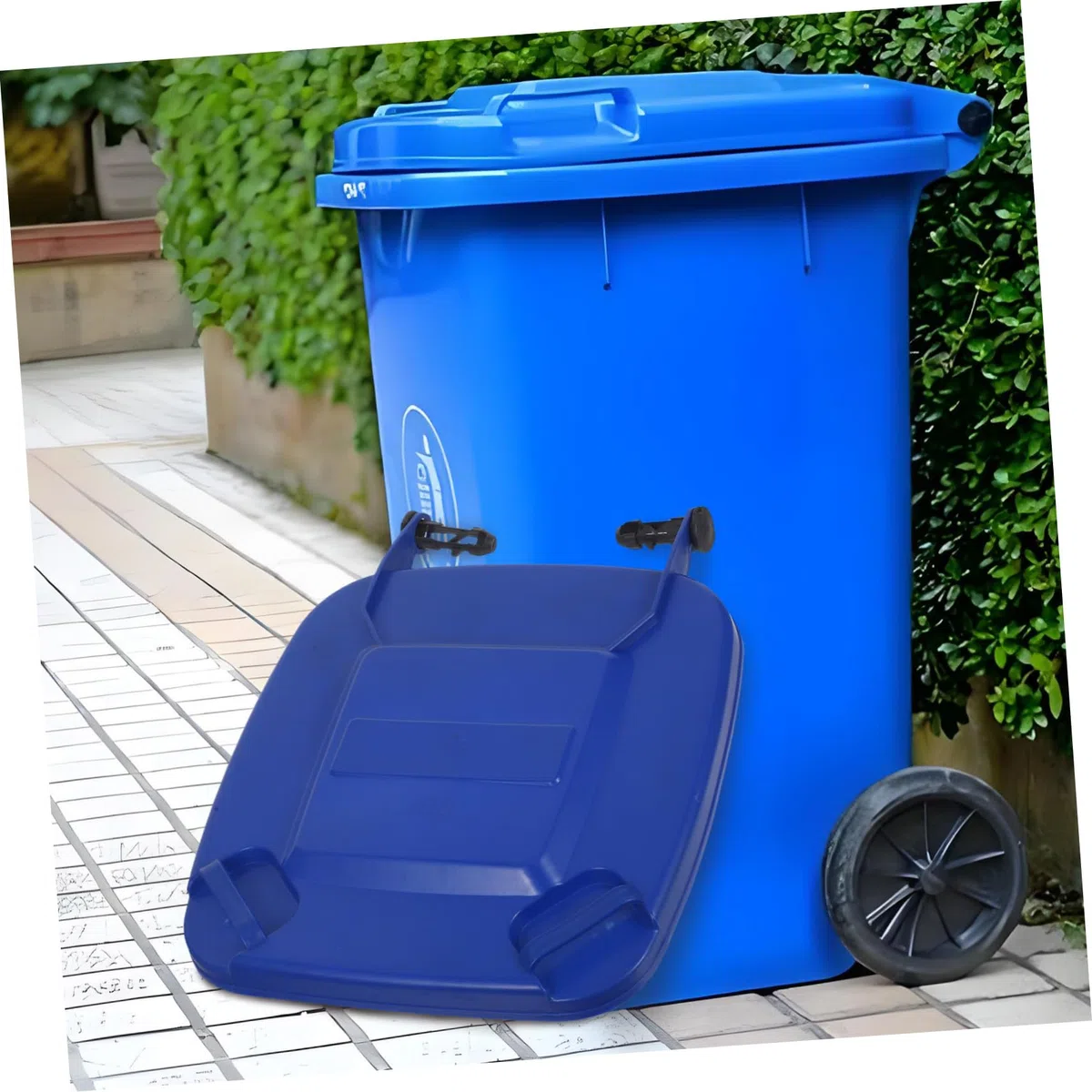 ABOOFAN Coperchio Antiodore, p e Blu in della Plastica Spazzatura per Bidone Leggero Ricambio Bagno e Cucina per Contenitori Immondizia