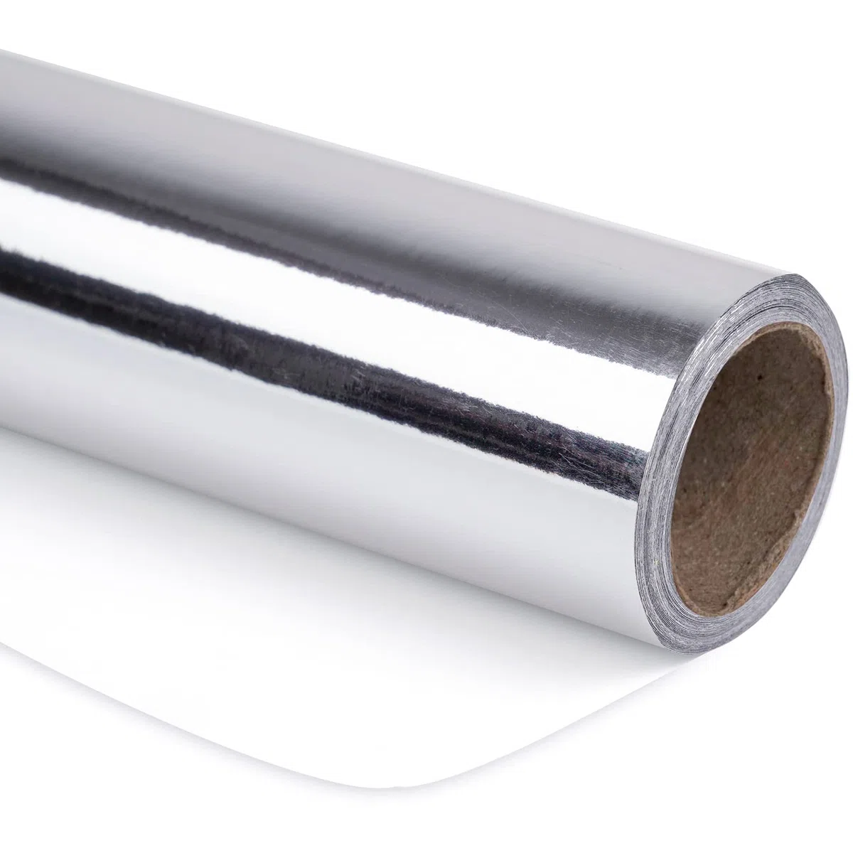 RUSPEPA Carta Da Regalo Metallizzata Argento - Mini Rotolo - Carta Tinta Unita Perfetta Per Matrimoni, Compleanni, Natale, Baby Shower - 44 cm X 10 m