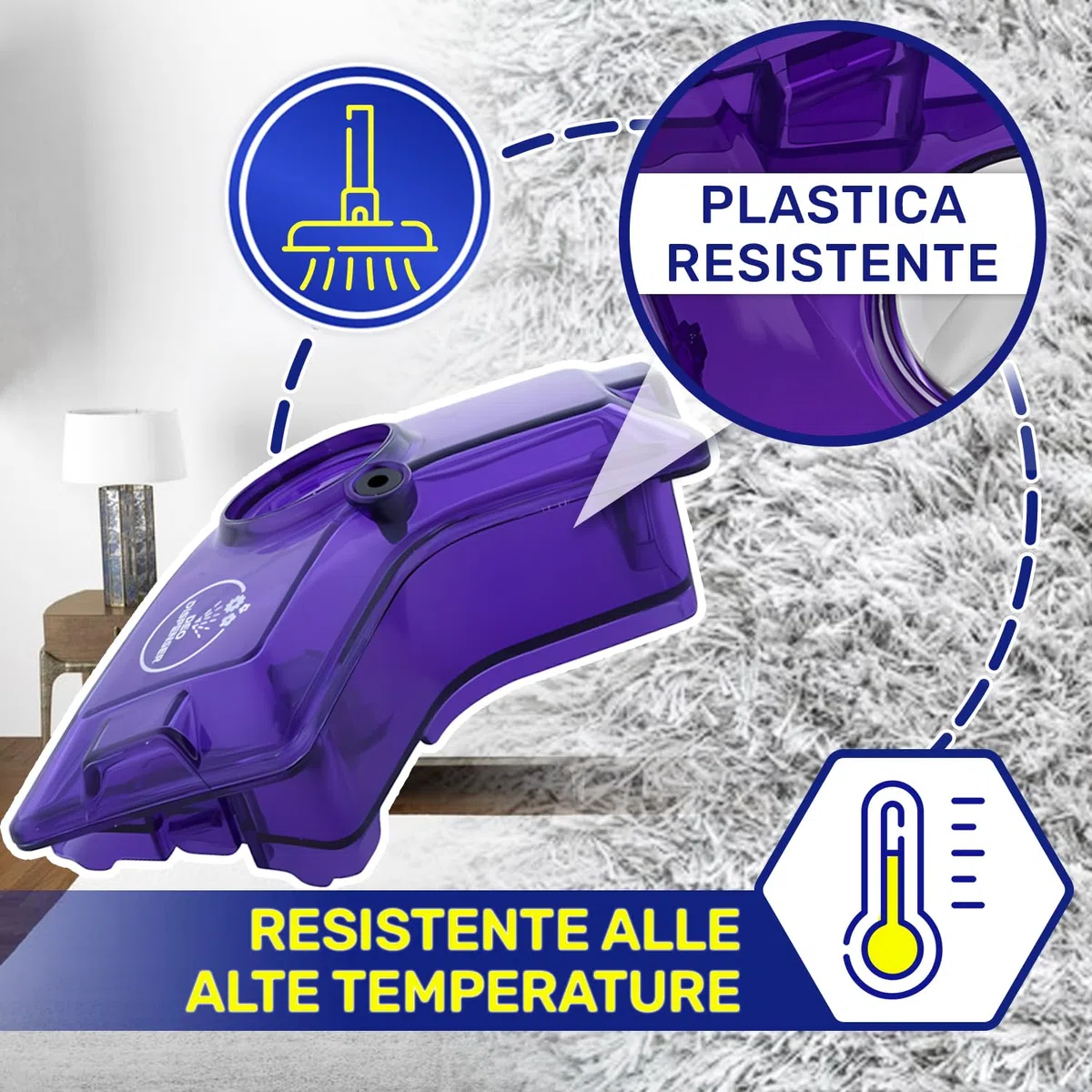 MONTERAL Coperchio del Serbatoio della Scopa a Vapore Lavapavimenti con Codice Originale M0006632 per Polti SV440/SV460 - Garanzia di 10 Anni