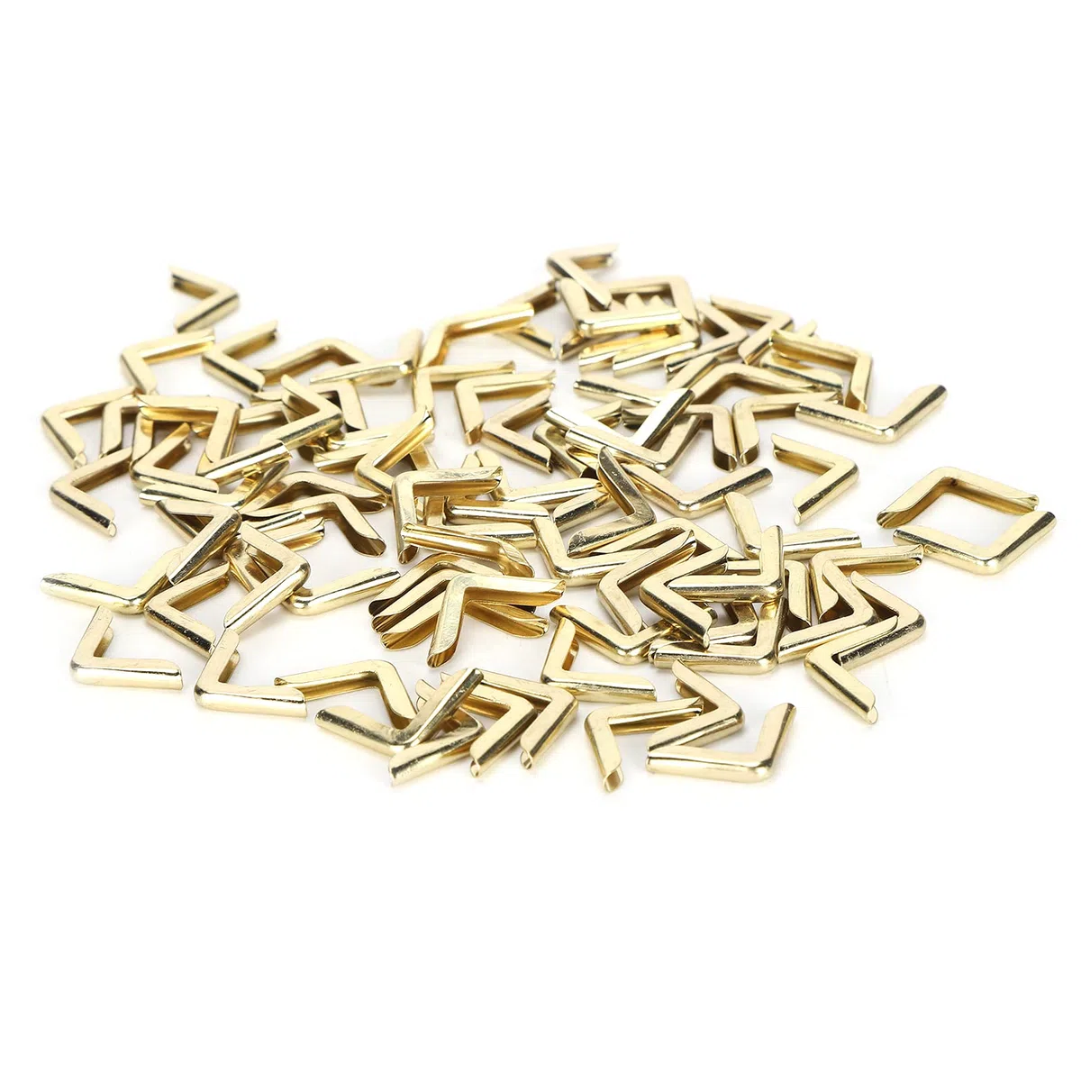 100 Pezzi Proteggi Angoli per Libri, Proteggi Angoli in Metallo Dorato, Protezione Angolare per Adesivi Scrapbooking Album Menu Angoli, 14 x 14 x 2,2mm