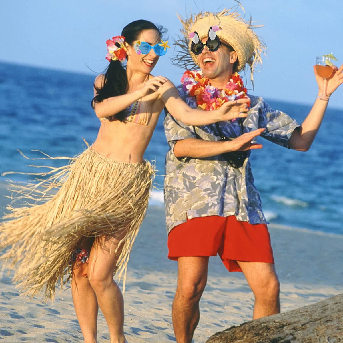 Occhiali da sole divertenti per feste, 9 paia di occhiali da sole per il tempo libero, occhiali hawaiani, accessori per feste, occhiali da festa per bambini, adolescenti e adulti