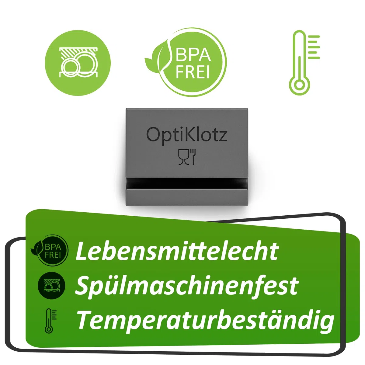 OptiKlotz - L'originale, distanziatore in silicone alimentare compatibile con Tefal Optigrill, Optigrill XL, accessori, impedisce la frantumazione di cibo grigliato