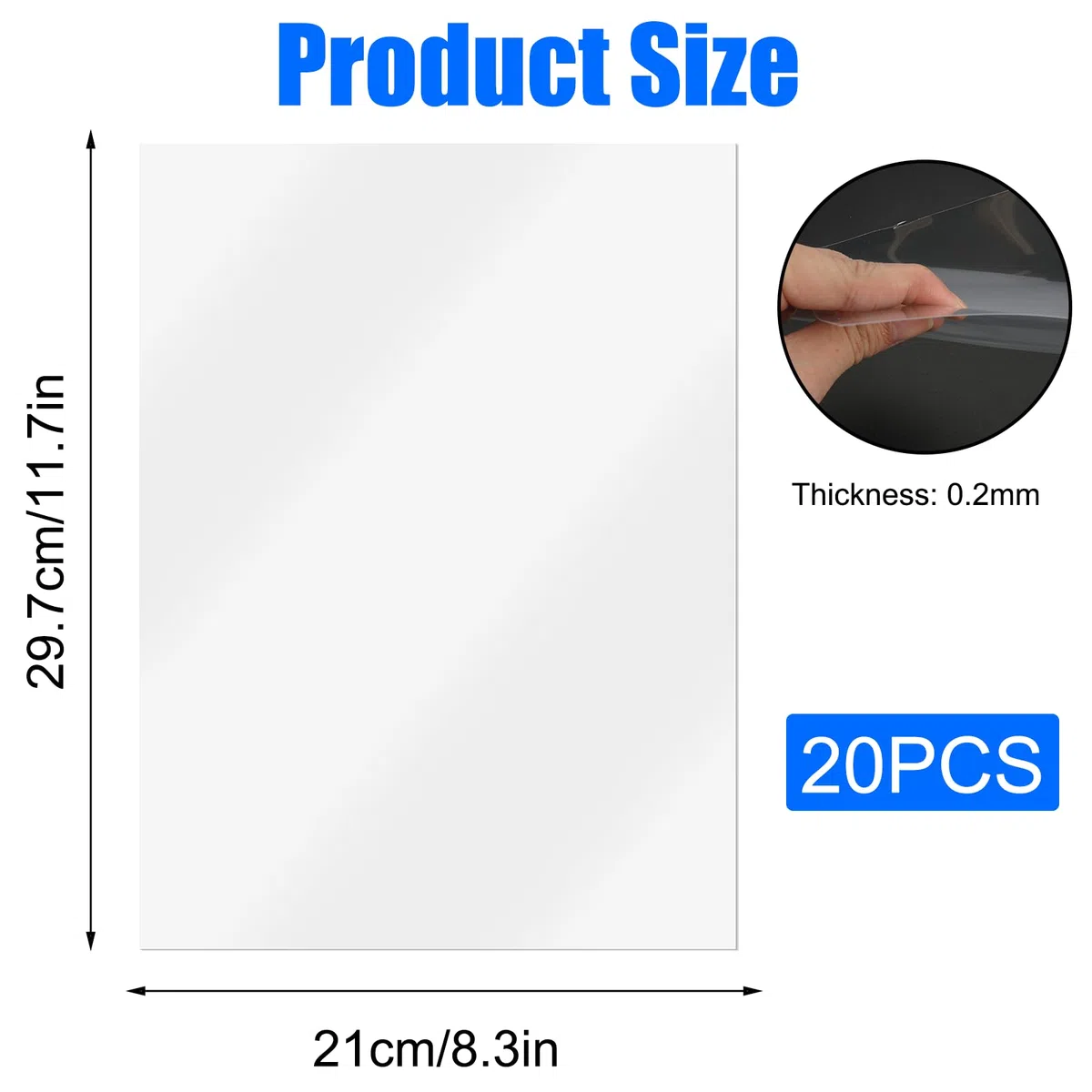 20 Pezzi Fogli Vuoti per Stencil in Mylar, Plastica e Acrilico Trasparente - Fogli Acetato A4 per Taglio DIY