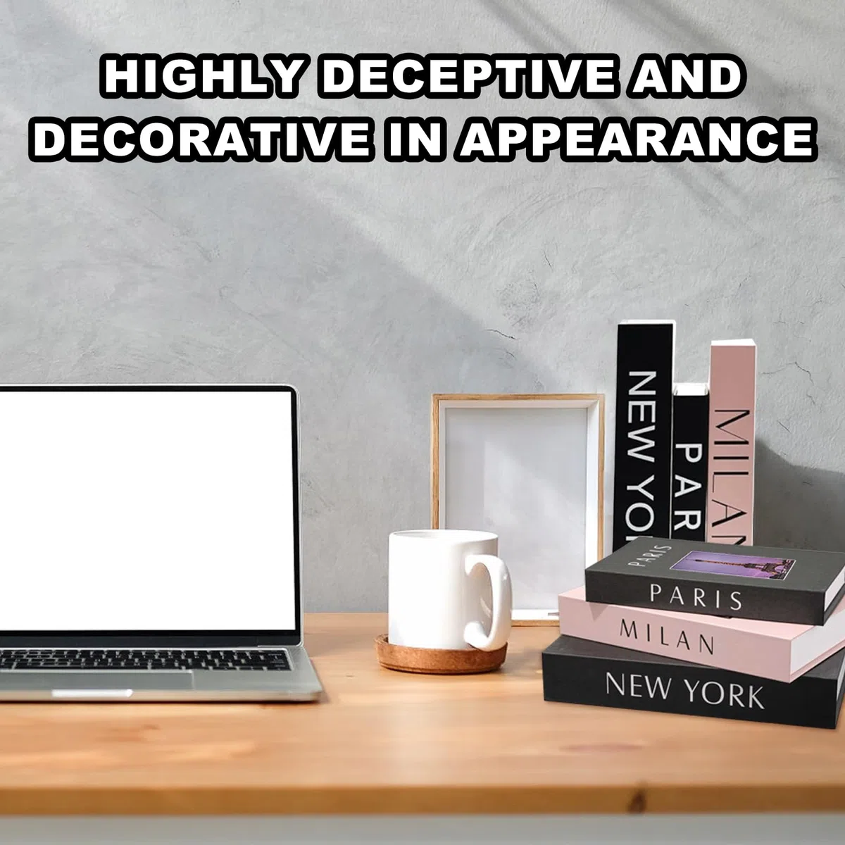 3 Pezzi Libri Decorativi per Arredamento, Scatola Portaoggetti Set Libri in Finto Impilata per Decorazione per Decorazione Domestica, Tavolini da Caffè, Arredamento per Casa Home Decor