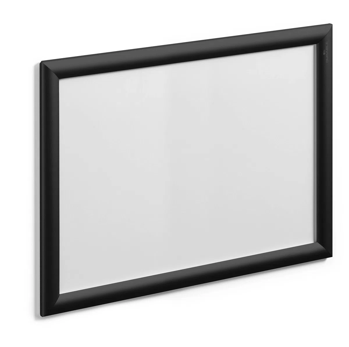 Durable Cornice a scatto in alluminio A3, fissaggio con bande biadesive o viti, 1 pezzo, nero, 479701