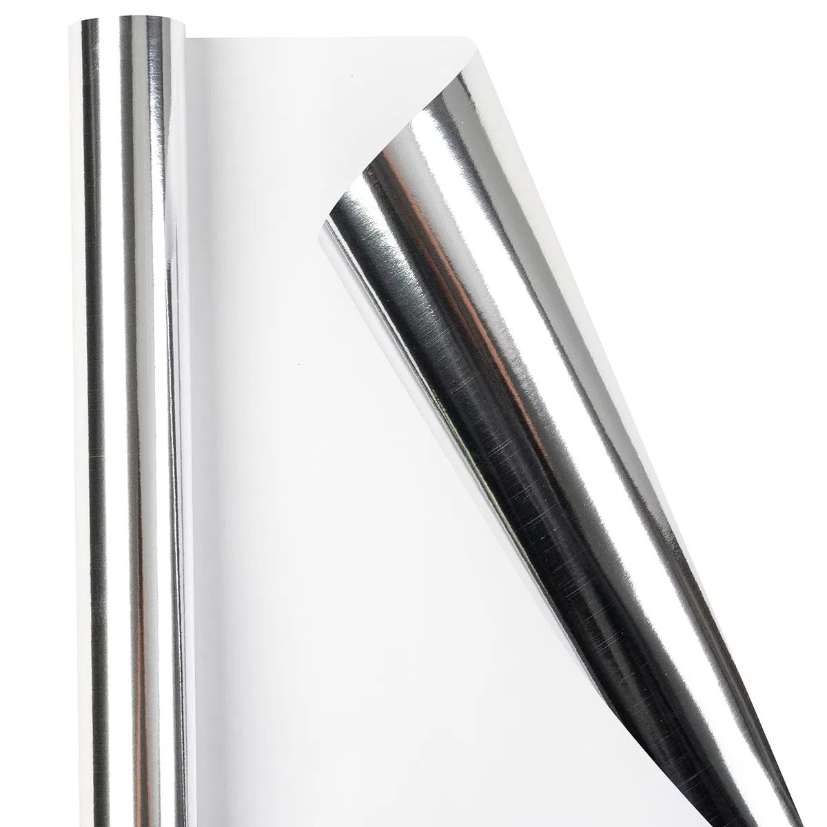 RUSPEPA Carta Da Regalo Metallizzata Argento - Mini Rotolo - Carta Tinta Unita Perfetta Per Matrimoni, Compleanni, Natale, Baby Shower - 44 cm X 10 m