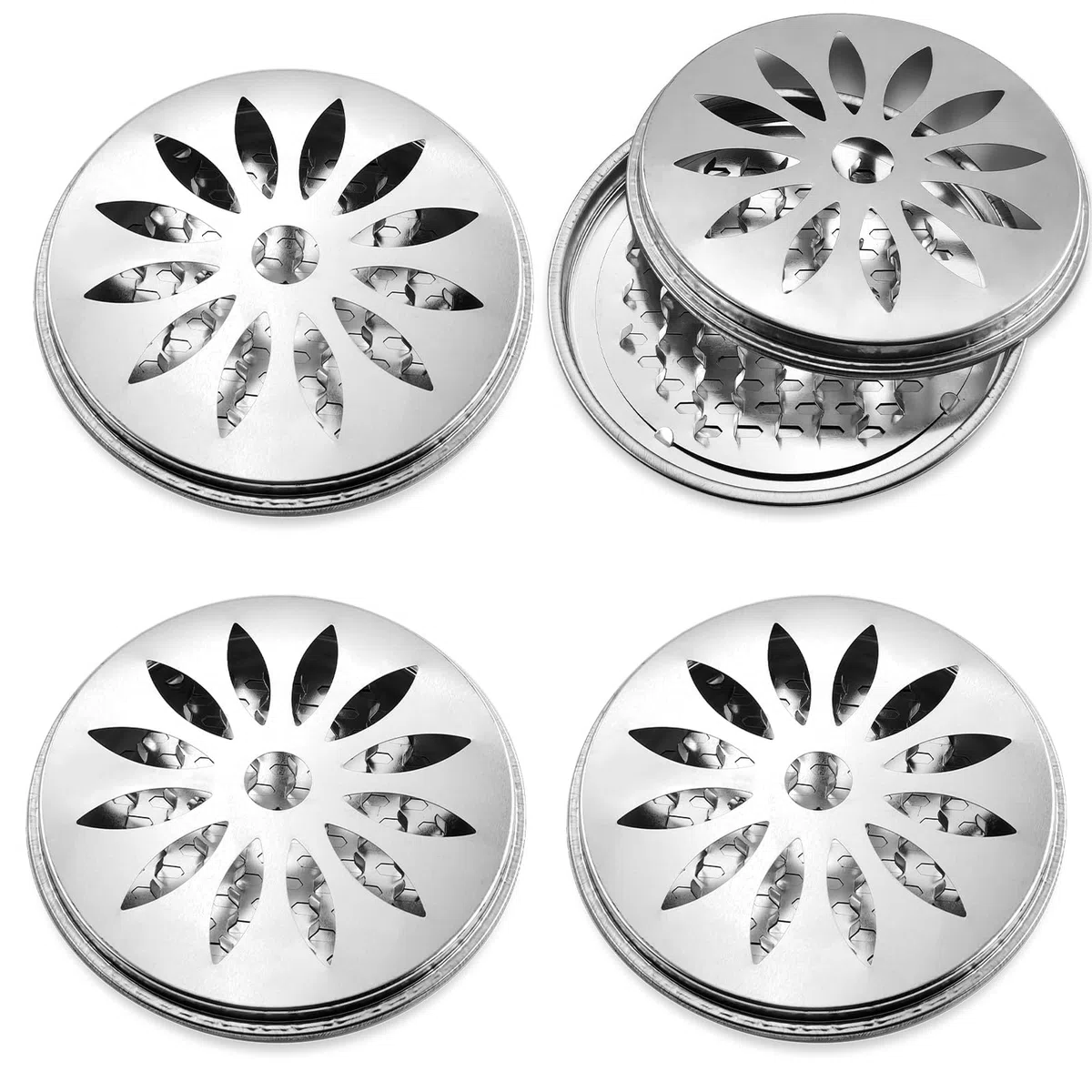 4 Pezzi Porta Zampirone da Esterno,Porta Incenso a Spirale Antizanzare,Porta Bobina Portatile in Acciaio Inox,Bobina Repellente con Copertura per Campeggio,Anti Zanzare,Ester (Argento)