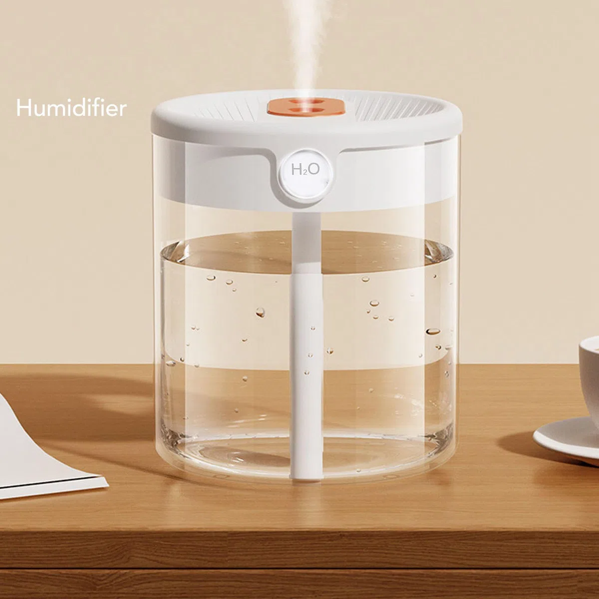 Umidificatore, Umidificatore d'Aria con Ricarica USB da 2 Litri per Hotel