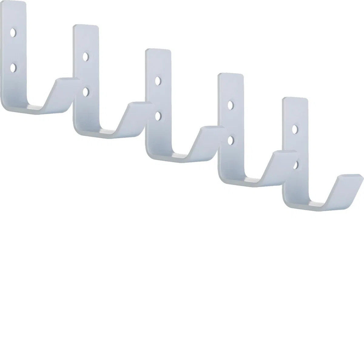 SOTECH 5 x Appendiabiti Loxten 60 x 20 x 45 mm bianco Acciaio inox Gancio a muro con spessore del materiale di 3 mm Gancio per giacca con bordi arrotondati