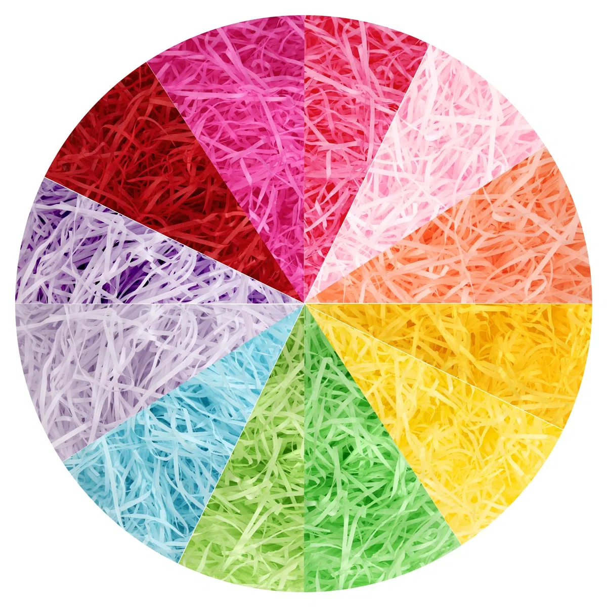 240g Raffia Paglietta per Cesti, 12 Colori Paglia per Cesti, Carta Tagliuzzata per Regali, Carta Velina Tagliuzzata per San Valentino, Matrimoni, Confezioni Regalo (A)