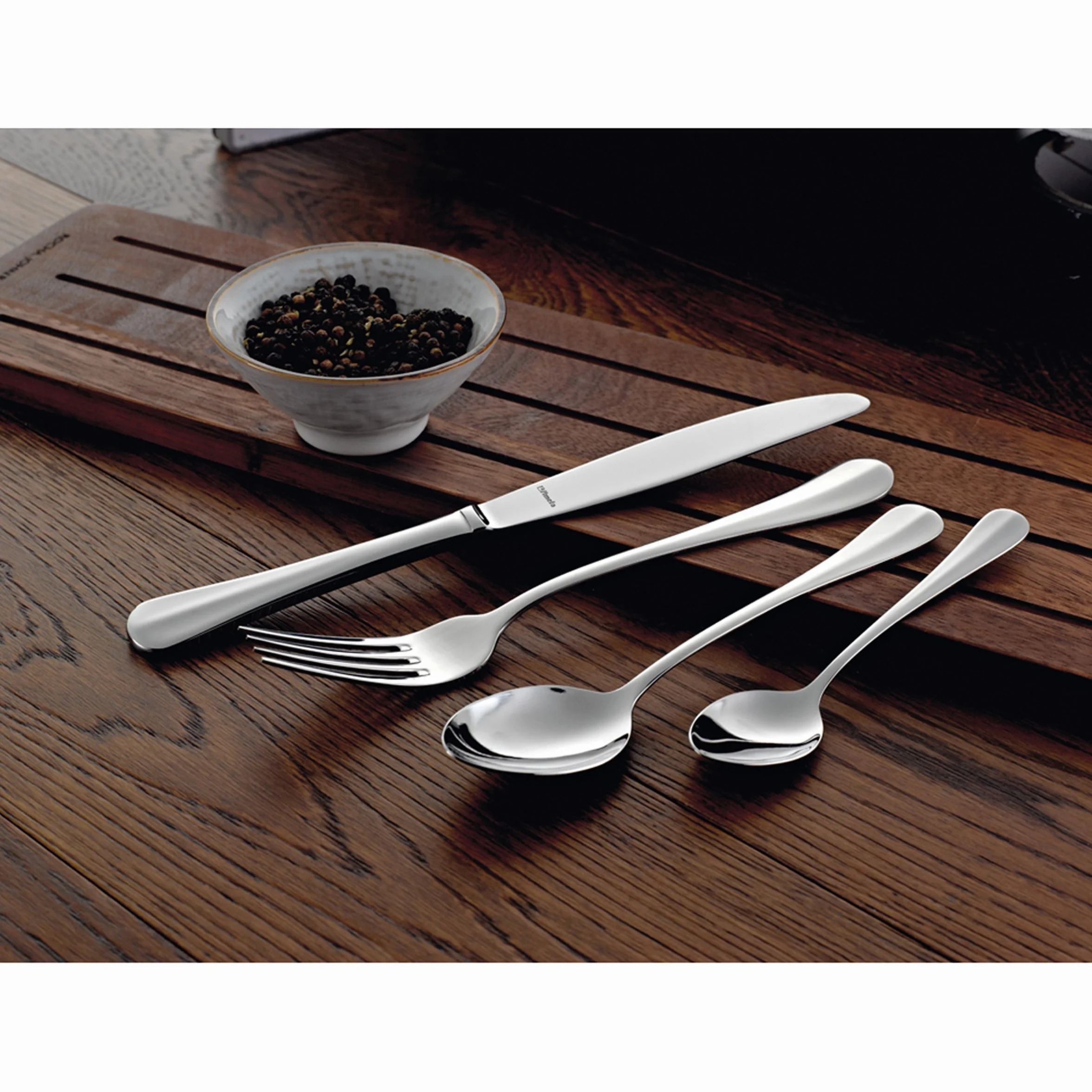 Set di 12 forchette da tavolo, in acciaio inox 18/0, spessore 2,5 mm, lunghezza 205 mm