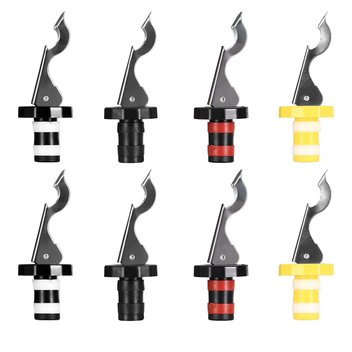 Tappi per Bottiglie con Leva, 8 Pezzi Tappo per Bottiglia di Birra, Tappo Universale per Vino – Adatto a Collezioni di Vino, Champagne, Bottiglie di Vetro