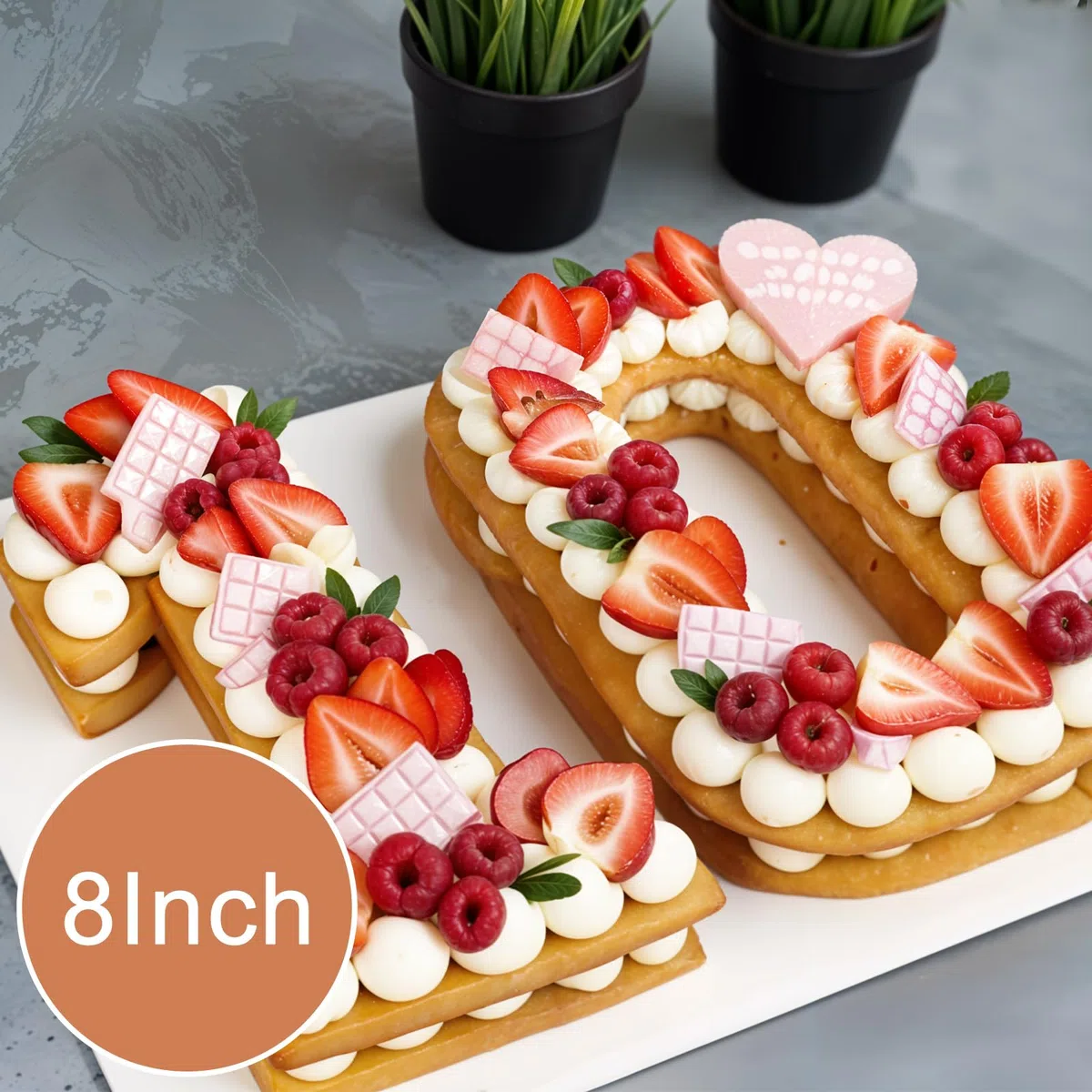 Stampi per torte di grandi dimensioni, numeri da 0 a 8, stencil per torte fai da te (30,5 cm)