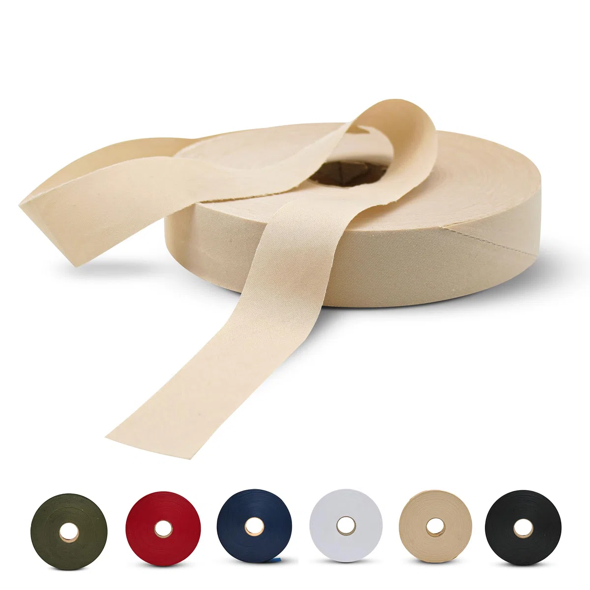 DOJA Barcelona | Nastri in Sbieco per Cucito | Rotolo di Sbieco 100m | Larghezza 30 mm | Nastro per Bordare in Poliestere | Nastro Sbieco Beige | Fettuccia Sbieco | Nastro Spina di Pesce Merceria
