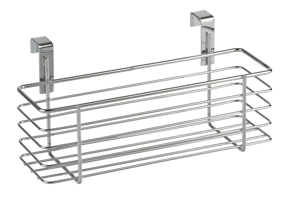 Wenko 2344100 - Cesto sospeso, Slim, Cromato, 24 x 11.5 x 10 cm