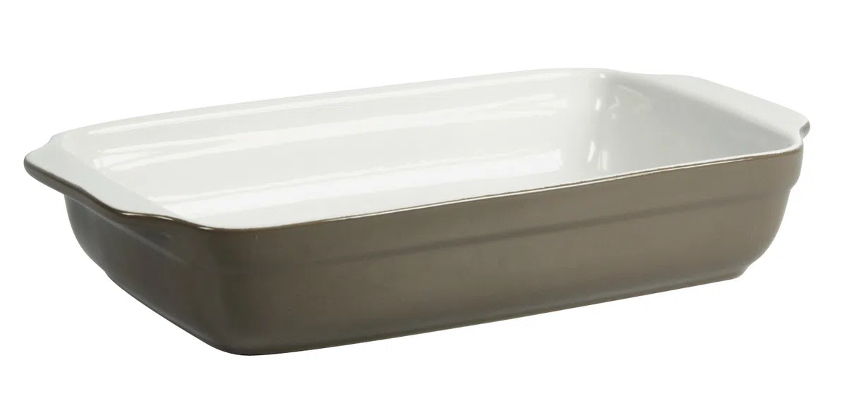 Crealys 512731 - Pirofila per sformati, in Ceramica, Squadrata, 31 x 18,5 x 5,5 cm, Marrone Talpa