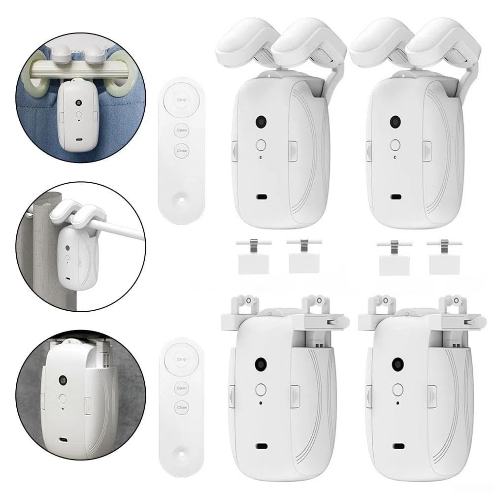 Apri tende automatico intelligente, con telecomando elettrico, per casa e ufficio (1 palo romano)