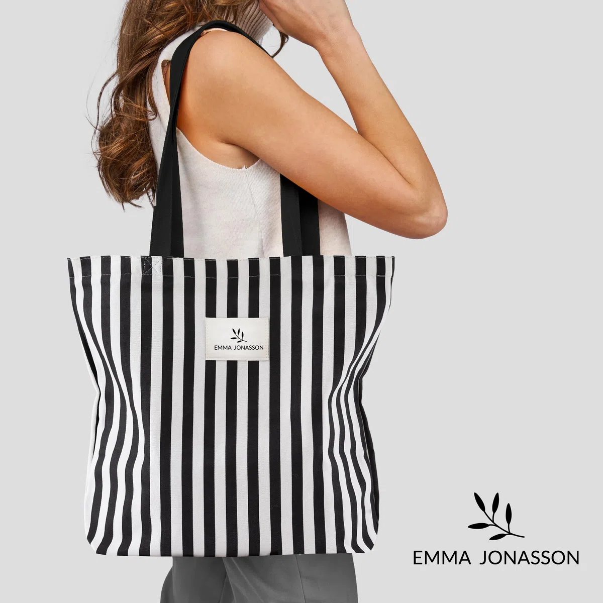 Tote bag - Borsa tela elegante con Cerniera e Tasca Interna - Shopper bag donna cotone - borsa stoffa aesthetic - shopping bag donna