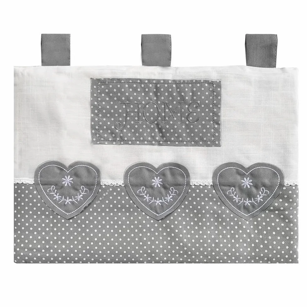 emmevi Copriforno Morbido Shabby Chic Cuori Passanti Tessuto Chiusura A Strappo Copri Forno Cucina (E)